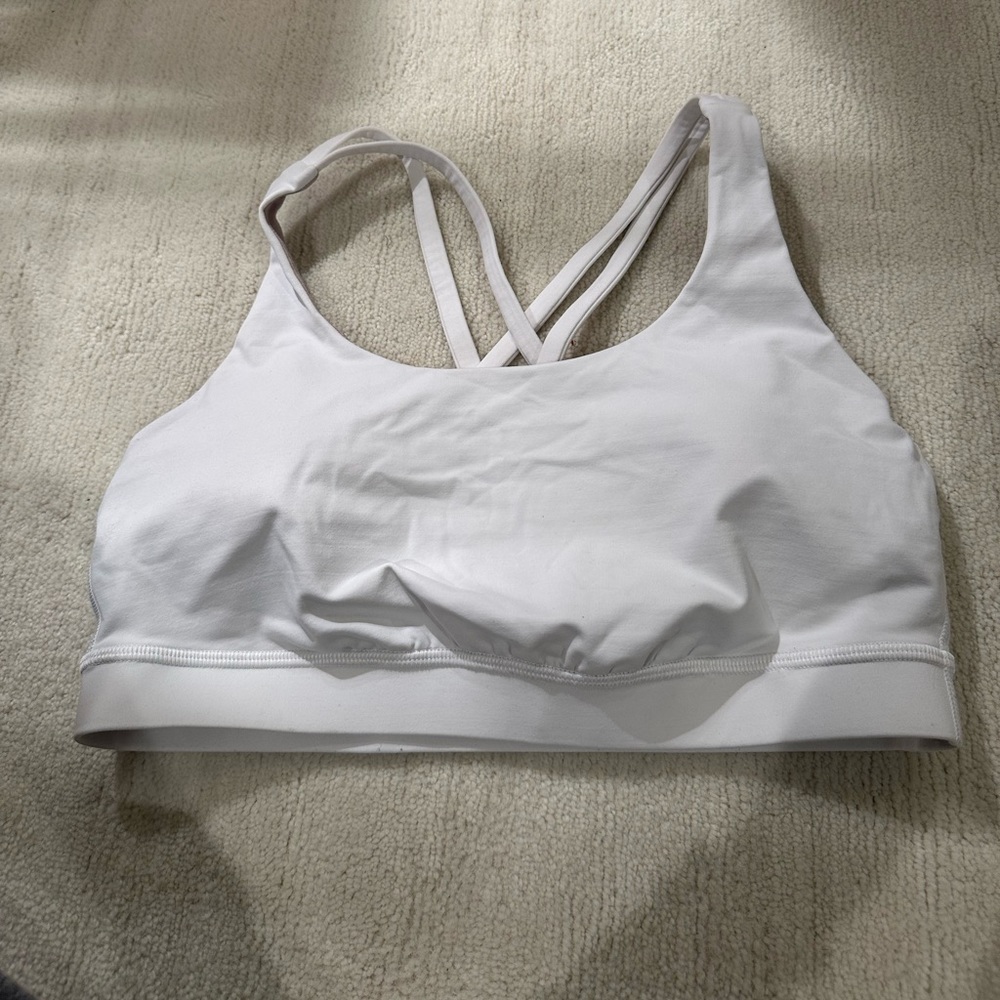 lululemon energy bra size 8 white